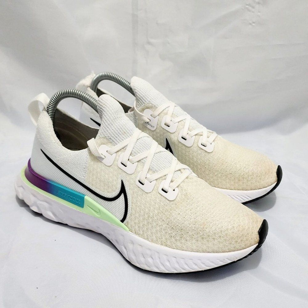 Nike React Infinity Flyknit Shoes Running White Vapor CD4372-102 Women's Size 9 - Picture 1 of 12